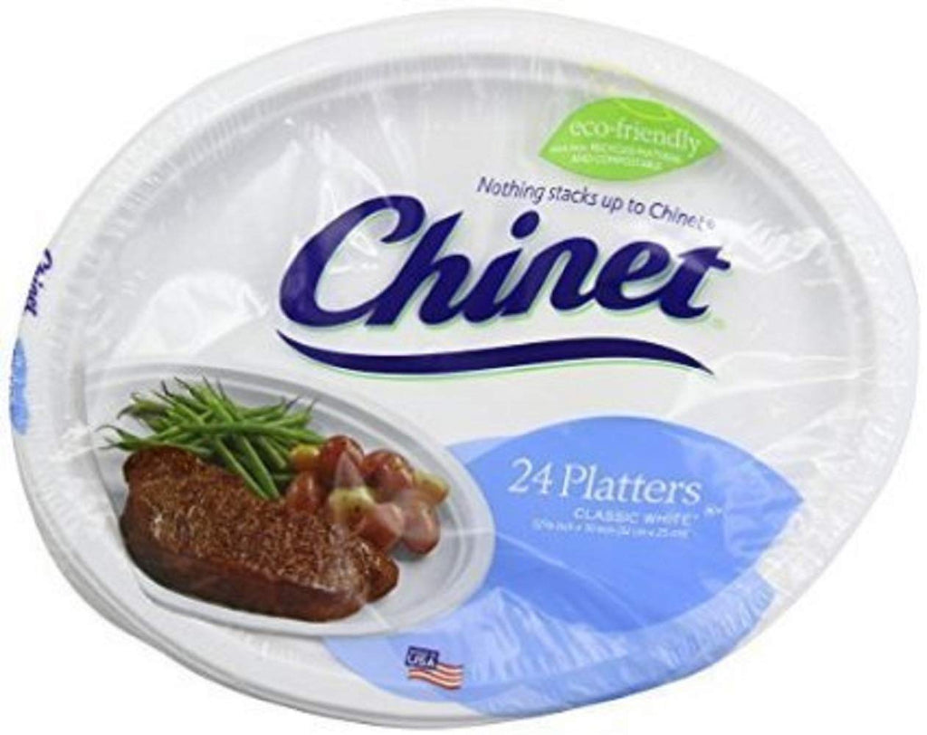 Chinet Premium 12 5/8 x 10-Inch Paper Platters, 24 ct - 2 Pack
