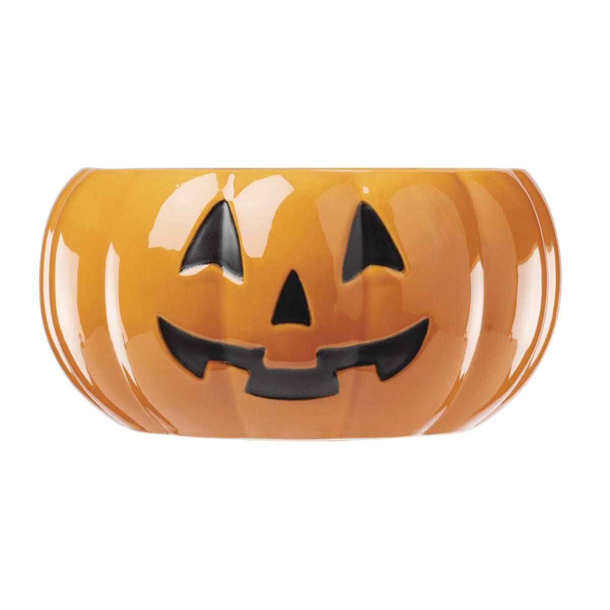 Lenox Vintage Figural Pumpkin Halloween Candy Bowl | porcelain, dishwasher and microwave safe | 9.25 inch diameter | jack o'lantern trick-or-treat candy dish