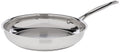 Cuisinart 10-Inch Open Skillet, Stainless Steel Skillet Large Kitchen Pan, Dishwasher Safe, Compatible with Induction, Electric, Gas Cooktops, Oven Safe Saucepan, Cool Grip Handles