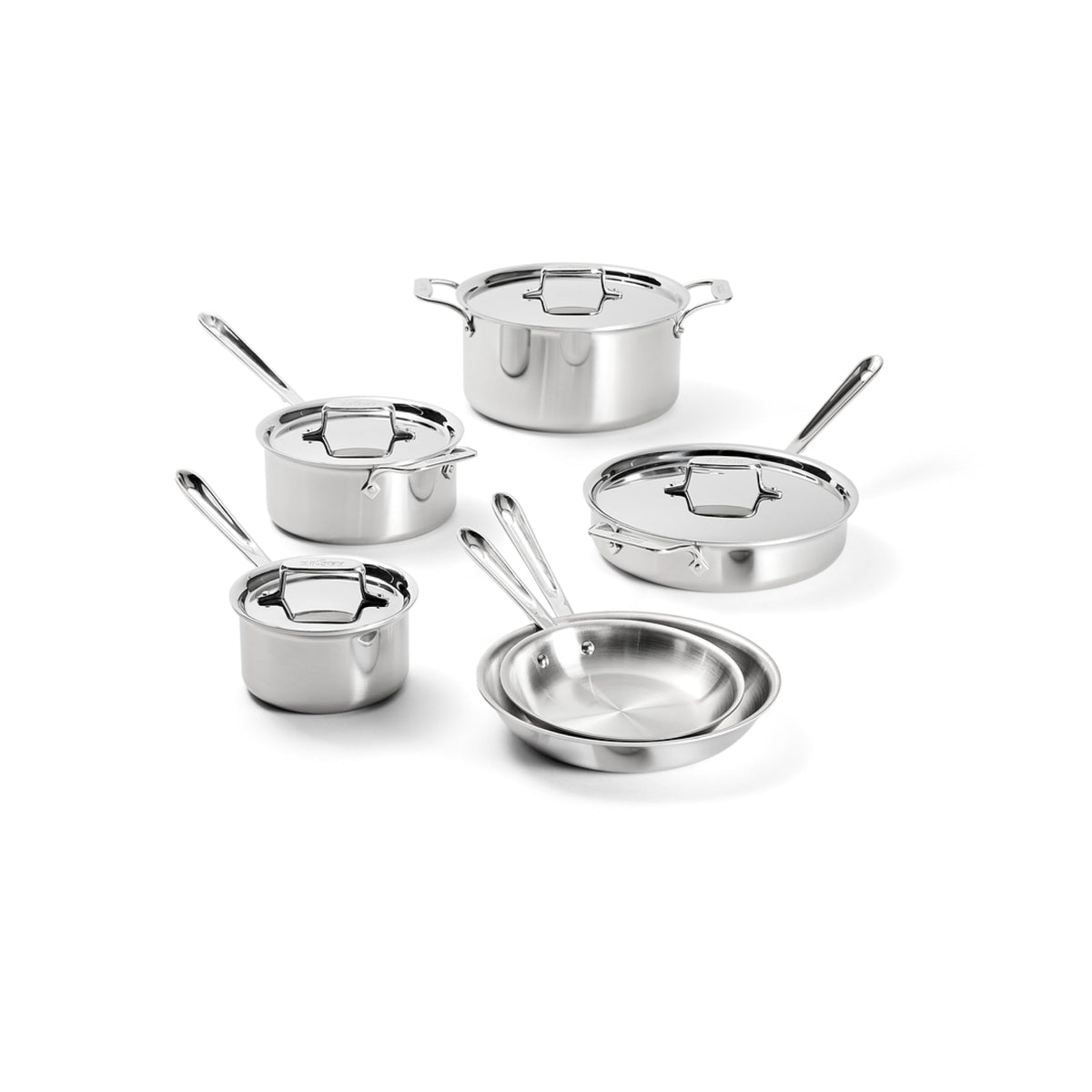 All-Clad D5® Stainless Steel 10-Piece Cooking Set, Made in the USA