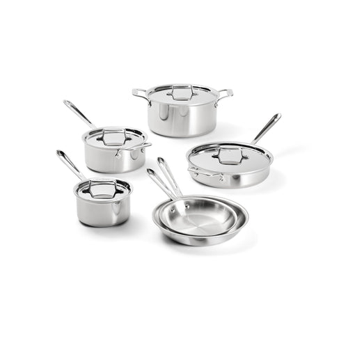 All-Clad D5® Stainless Steel 10-Piece Cooking Set, Made in the USA