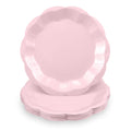 NatNarr 30 Pcs Pink Plates, 7 Inch Scalloped Pink Paper Plates Disposable | Dessert Cake Plate Small Party Plate for Wedding, Birthday, Baby Shower, Bridal Shower