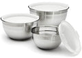 Cuisinart Mixing Bowl Set, Nesting Bowls, Stainless Steel, 3-Piece | 1.5, 3 & 5 qt. stainless steel mixing bowls for baking, cooking & prep, dishwasher safe, durable & compact, CTG-00-SMB