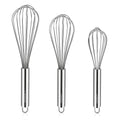 NileHome 3-Pack Stainless Steel Whisk Set, Kitchen Utensils for Cooking | Food-grade Material,Dishwasher Safe,8in+10in+12in,Easy to Clean and Store,Perfect for Cooking,Whisking and Blending