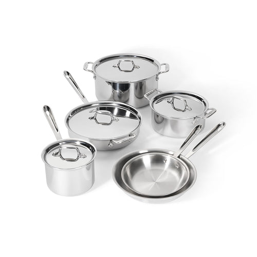 All-Clad D3® Stainless Steel Cookware Set, 10-Piece, Made in the USA