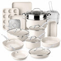 GRANITESTONE Ceraluxe 20 Pc Ceramic Cookware Set Nonstick, Diamond Infused