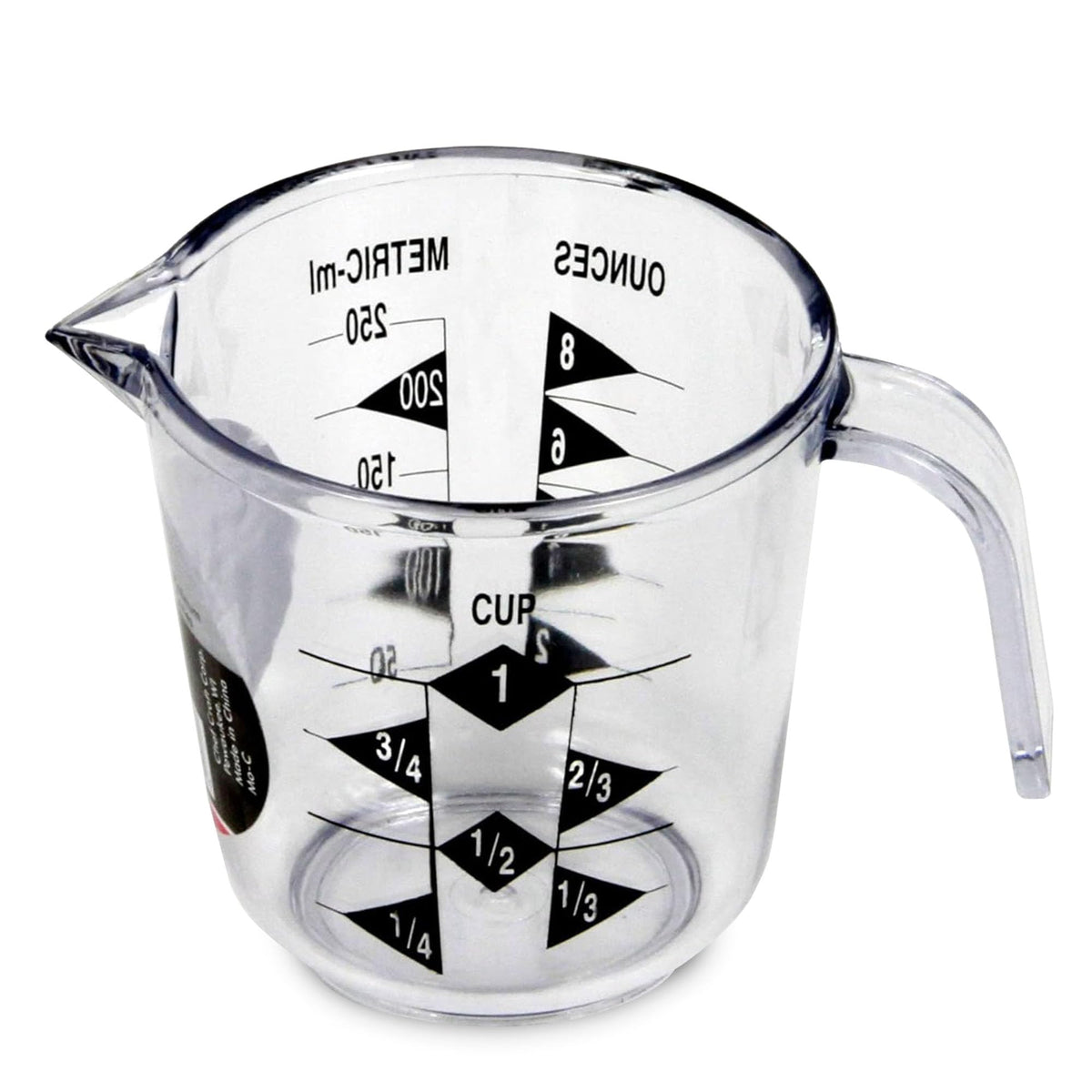 Chef Craft Select Plastic Measuring Cup, 1 Cup Capacity, Clear