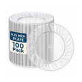 Ricvan Clear Plastic Dessert Plates, 6.25 Inch, 100 Pack, Heavy Duty | BPA-Free Hard Plastic Plates for Desserts and Appetizers; Disposable or Hand Washable for Parties, Weddings and Catering