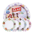 Glad for Kids Disney Princess Disposable Paper Plates, 8.5 in, 40 Count | Soak-proof, heavy duty design for everyday meals, school lunches, and birthday parties