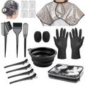 Xarchy 19Pcs Professional Hair Bleach Kit, Hair Coloring Products | for Hair Highlightin and Hair Dyeing at Home with Hair Dye Brush, Hair Color Bowl, Hairclips, Gloves, Storage Bag