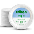 Caboo Disposable Bamboo Paper Plates, 125 Pack of 10 Inch Sturdy Biodegradable Plates, Compostable Plate, Microwave Safe Party Plate, Eco Friendly Alternative to Plastic