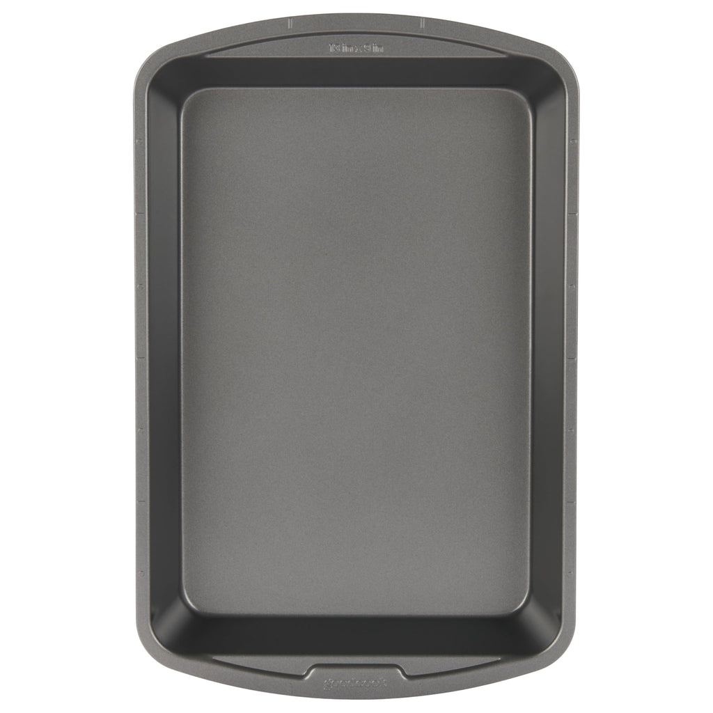 Good Cook Everyday Bake & Roast Pan with Scratch-Resistant Metal-Utensil Safe Nonstick, 13 x 9-Inch, Gray