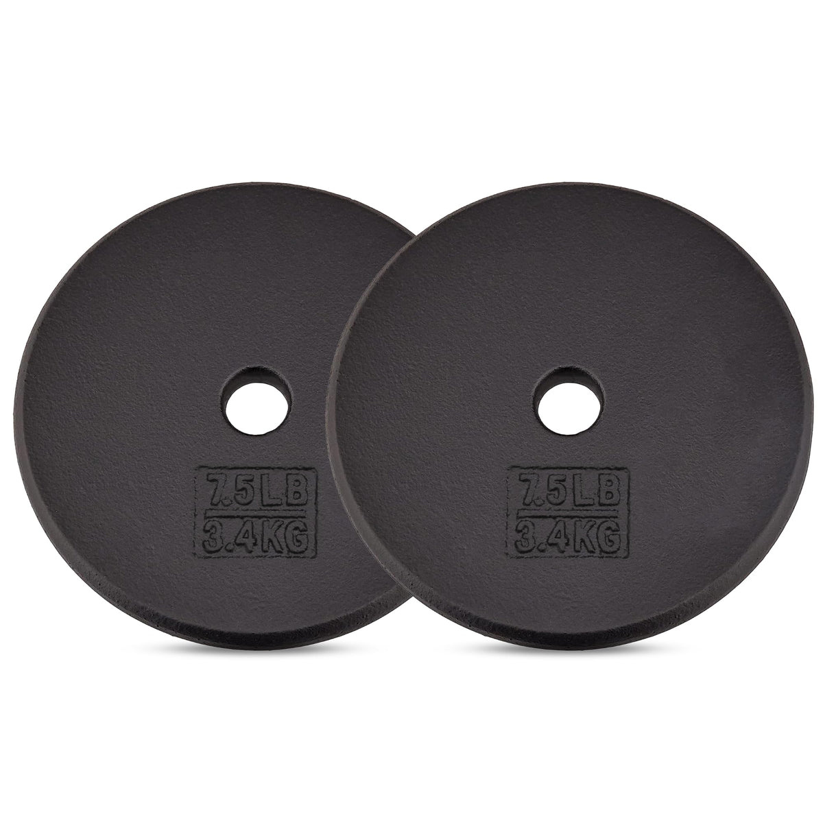 Yes4All Cast Iron Weight Plates for 1-Inch Barbells | Available in 5-50 lb, Single, Pair or Set of 4, Ideal for Strength Training, Weightlifting and Home Workouts