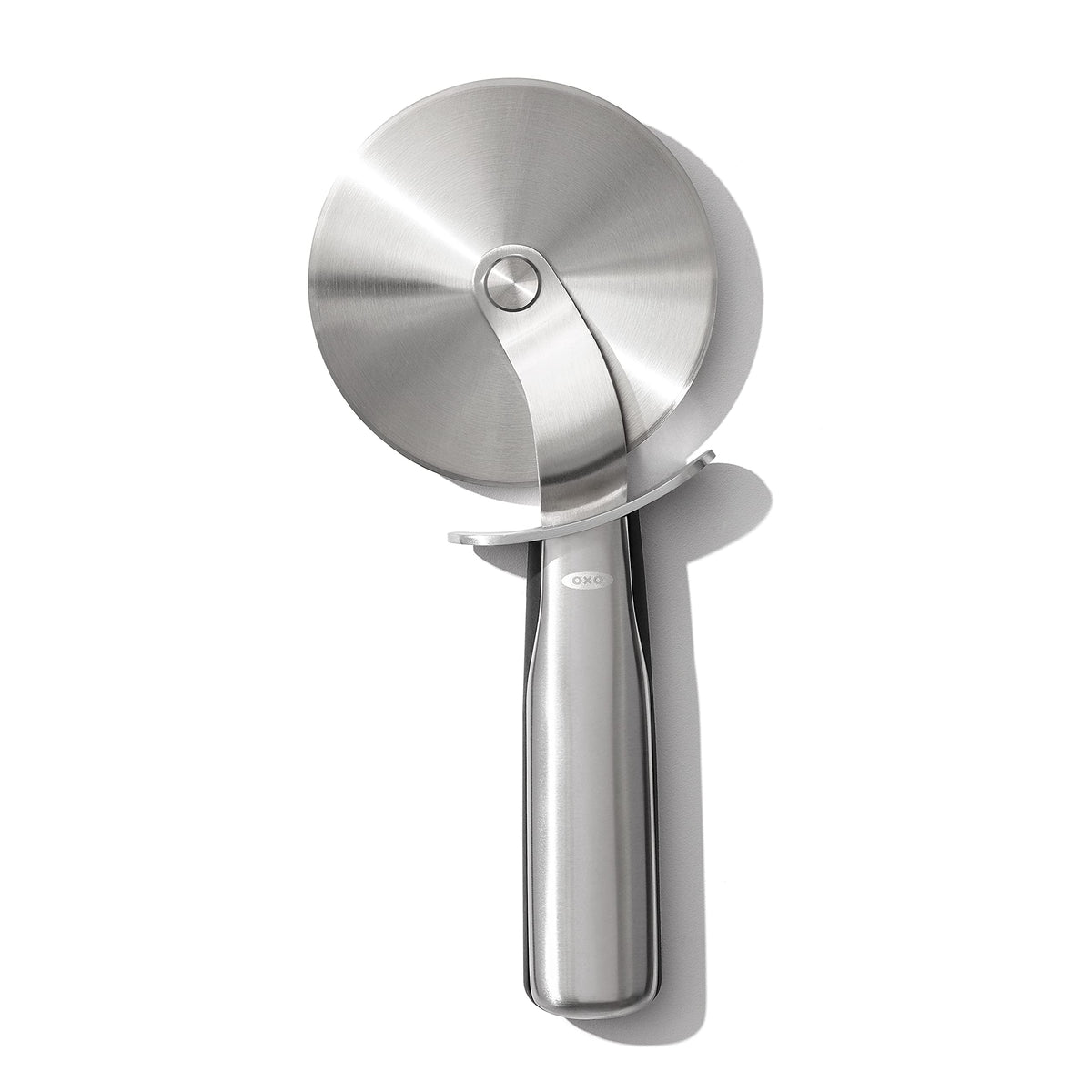 OXO Steel 4 in Pizza Wheel | Pizza Cutter, Stainless Steel Blade, Thumb Guard, Cut Clean Slices, Dishwasher Safe, Kitchen Essentials