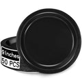 50 Pcs Paper Plates 9 Inches Black Plates, Disposable Party Tableware Set | Heavy-duty Dinner Plates, Round Party Plates for Wedding Birthday Decorations, Black Party Supplies for Daily Meals Picnic