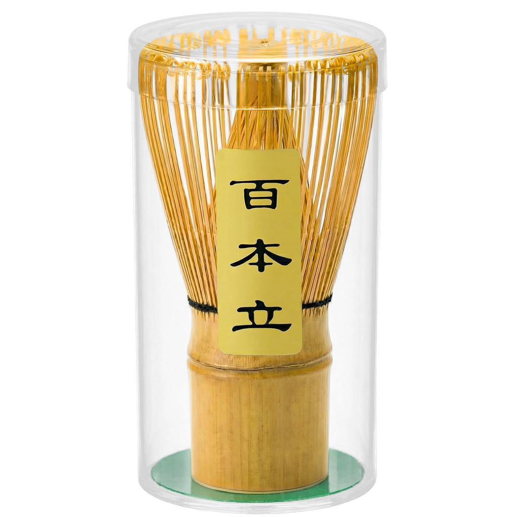 Clay&Fire Matcha Whisk, Handcrafted Bamboo Whisk for Matcha Powder (Yellow) | Traditional Japanese Chasen for Matcha Stirrer, 100% Natural Matcha Wisk