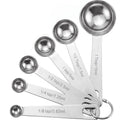 Measuring Spoons, 6-Piece Heavy Duty Stainless Steel Measuring Spoons Set | Small Tablespoon with Metric and US Measurements, Set of 6 for Measuring Dry and Liquid Ingredients