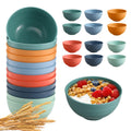 HEYCOME 12 Pcs Unbreakable Cereal Bowls Set, 26 Oz Wheat Straw Bowls Set, Microwave & Dishwasher Safe Rice Bowls for Kitchen, Reusable Plastic Bowls for Soup, Salad and Snack, BPA Free, Multicolor