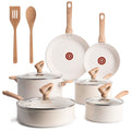 T-Fal Revive Ceramic Nonstick Pots and Pans Set, 12-Piece, Beige Granite