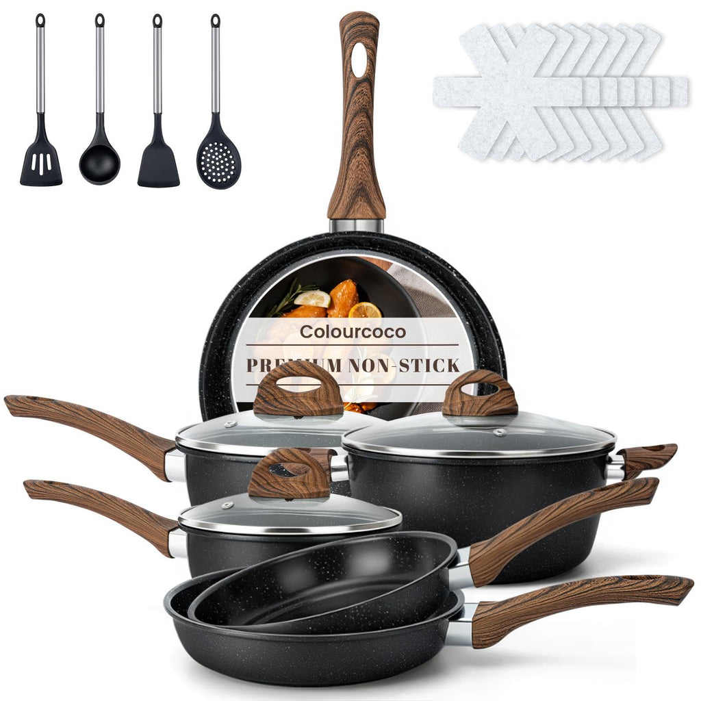 20-Piece Pots and Pans Sets Non Stick