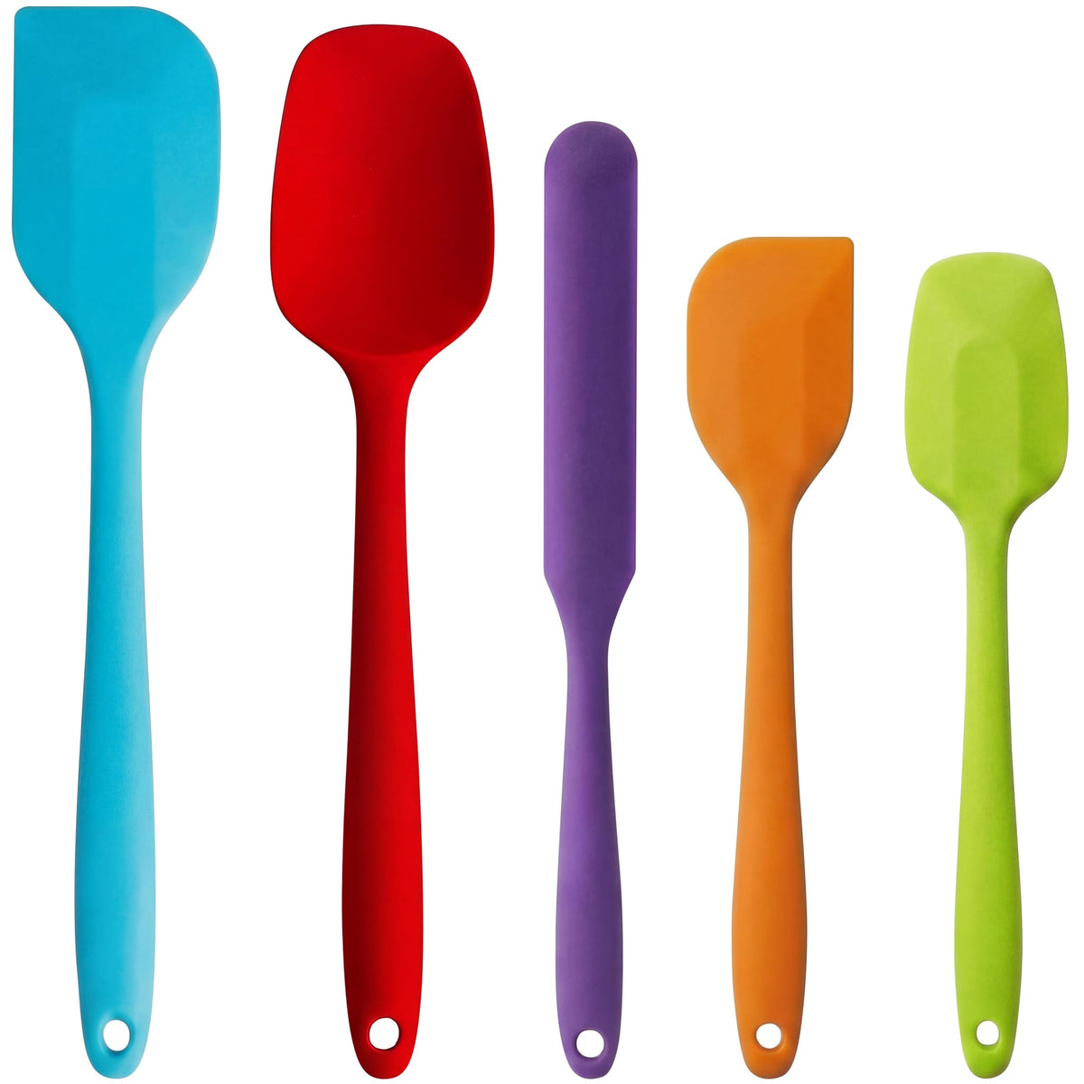 Kodreat 5 Pieces Silicone Spatula Set BPA Free | Rubber Spatula Heat Resistant Essential for Cooking Baking Non Stick Dishwasher Safe Kitchen Tools Multicolor