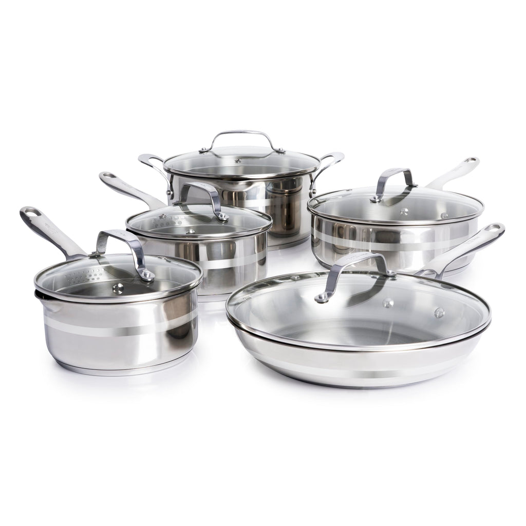 Jamie Oliver by T-fal Cooks Smart 10-Piece Stainless Steel Cookware Set
