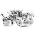 Jamie Oliver by T-fal Cooks Smart 10-Piece Stainless Steel Cookware Set