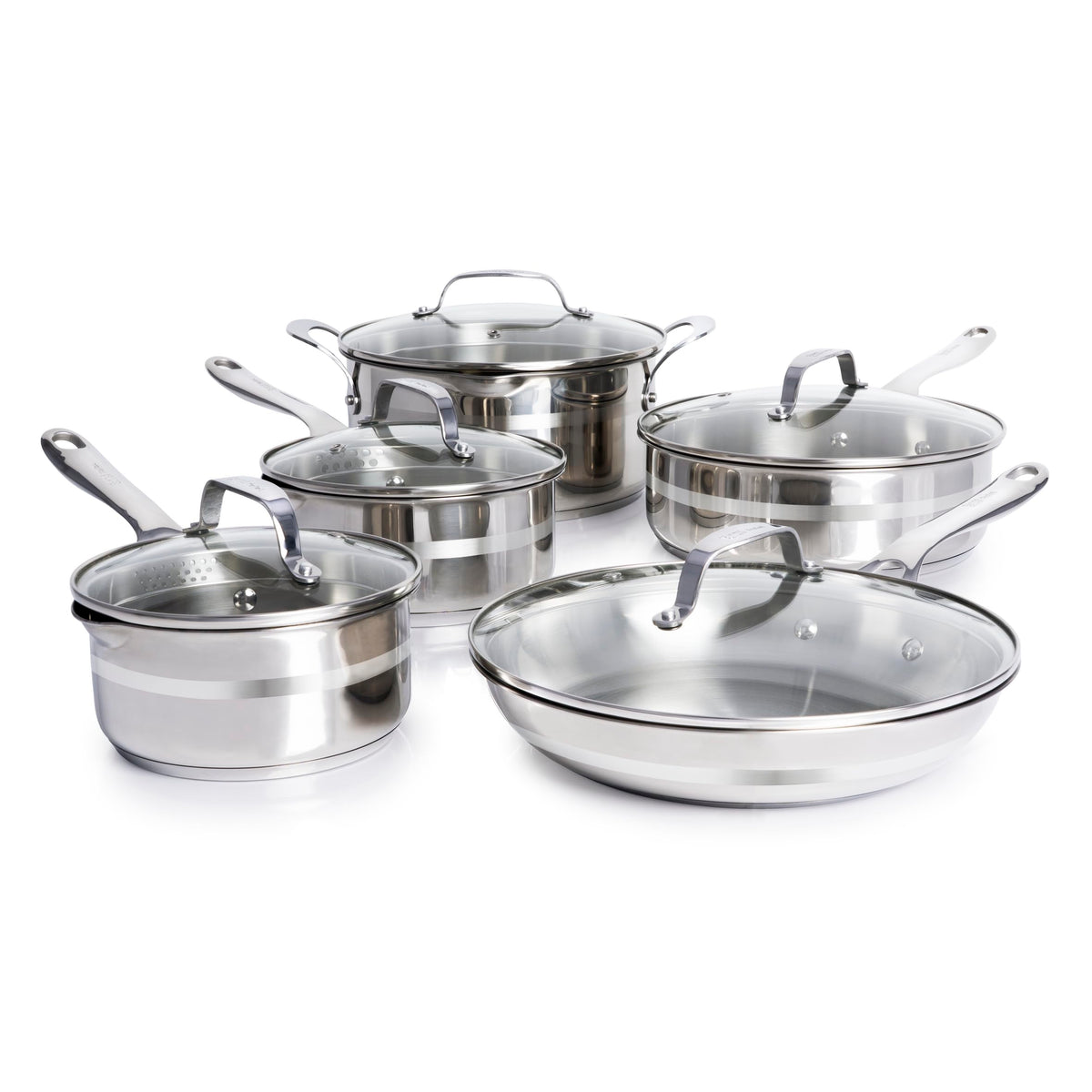 Jamie Oliver by T-fal Cooks Smart 10-Piece Stainless Steel Cookware Set