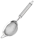 SUNWUKIN Fine Mesh Strainer with Handle Tea Sifter Stainless Steel Sieve | 18/8 Metal, Dishwasher Safe, Small strainer, Reinforced rim, Rust-proof, Hang loop, Filter for Food Rice Fruits Juice Drinks