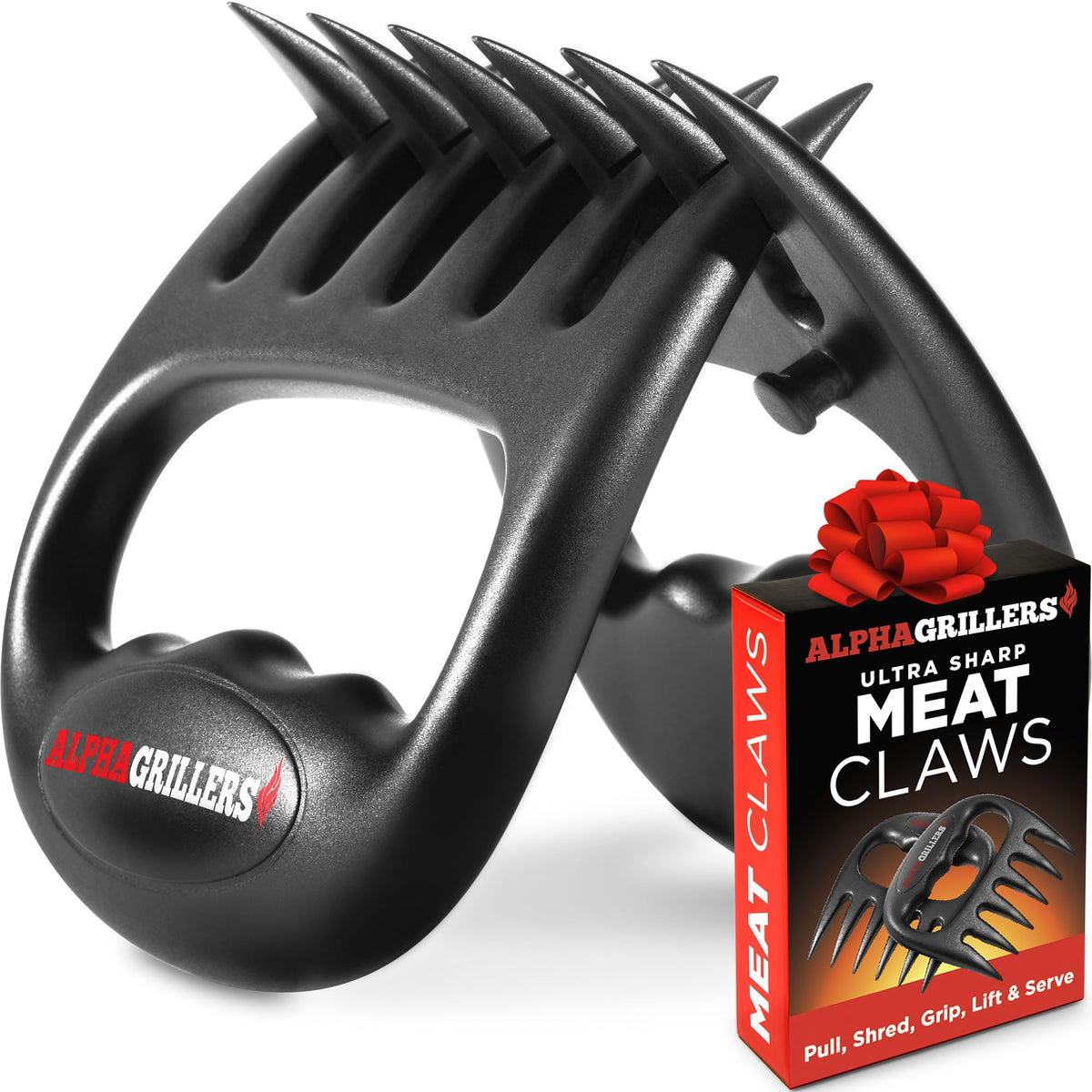 Alpha Grillers Meat Shredder Claws BBQ Pulled Pork Bear Claws for Shredding | Smoker & Grilling Accessories, Chicken Shredder Tool, Pork Pulling Gift for Men