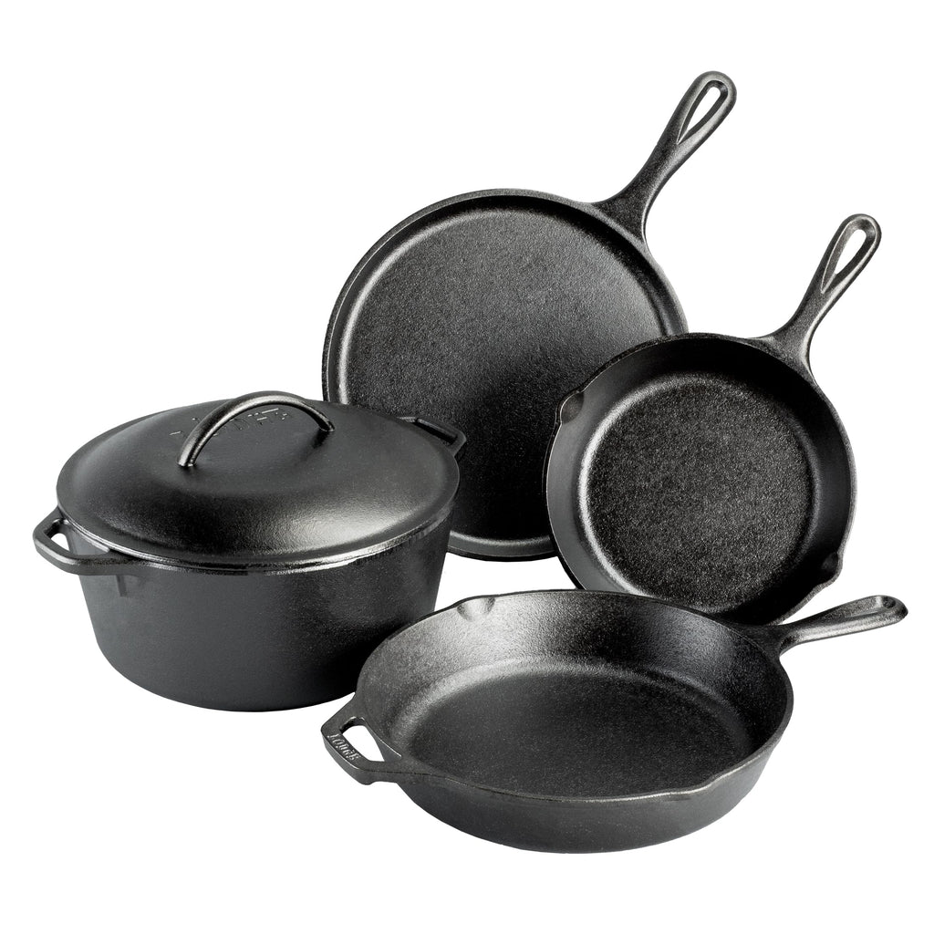 Lodge Cast Iron 5-Piece Set, PFAS-Free Pre-Seasoned Kitchen Set