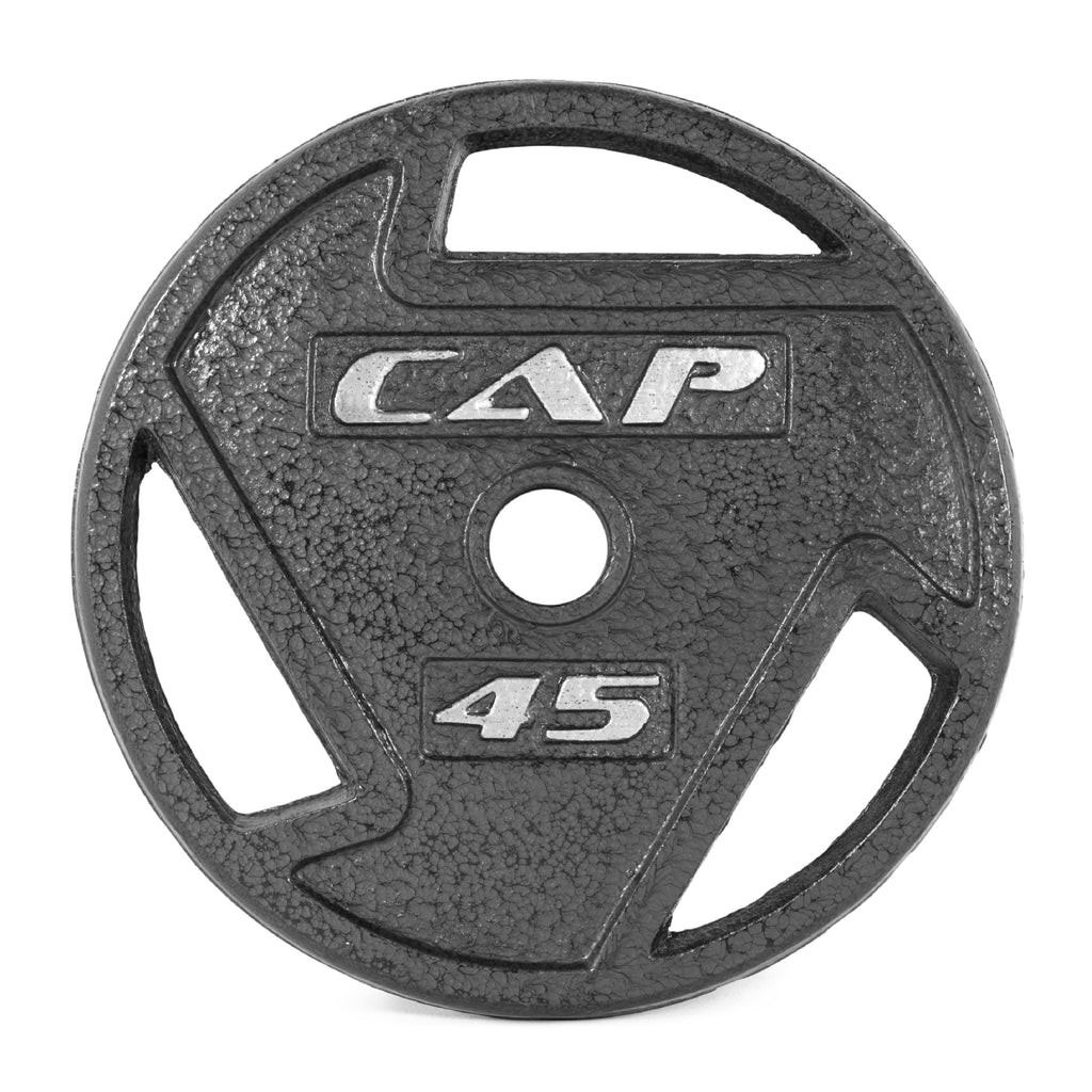 CAP Olympic 2-Inch Weight Plates, Cast Iron & Rubber Coated