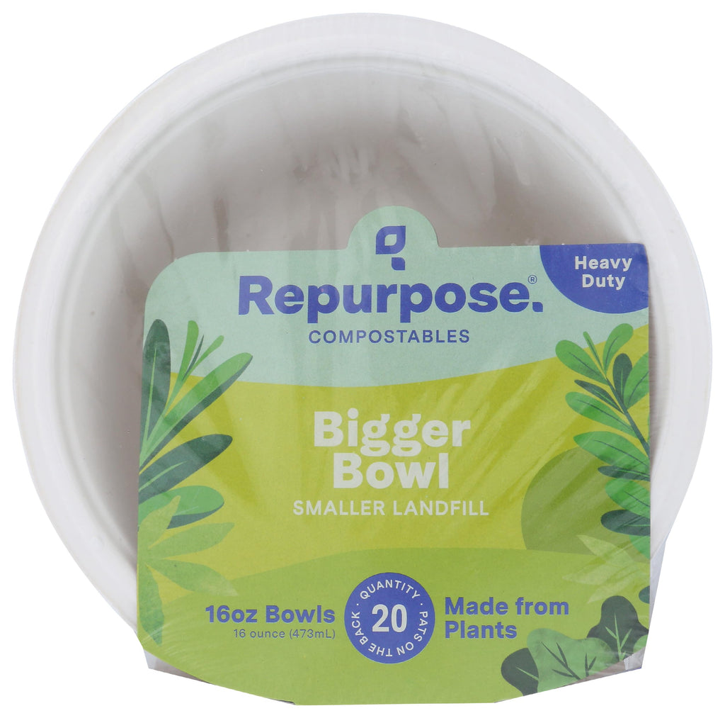 Repurpose Compostables 16oz Bowls, Compostable, 20ct | Compostable