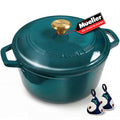 Mueller DuraCast 6 Quart Enameled Cast Iron Dutch Oven Pot with Lid